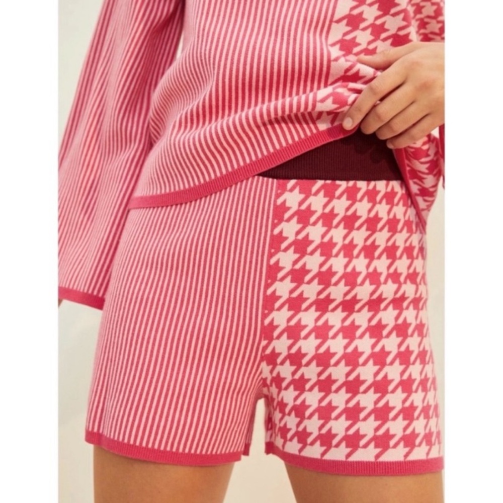 Anthropologie Pink Patterned Sweater